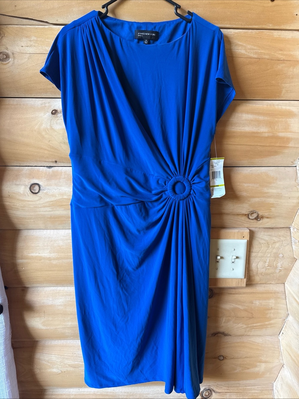 Jones New York Royal Blue Side-Ring Midi Dress